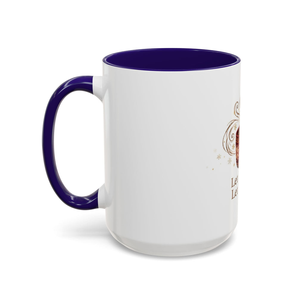 Let It Snow, Let It Brew color accent ceramic coffee mug — Amanda's Brew House