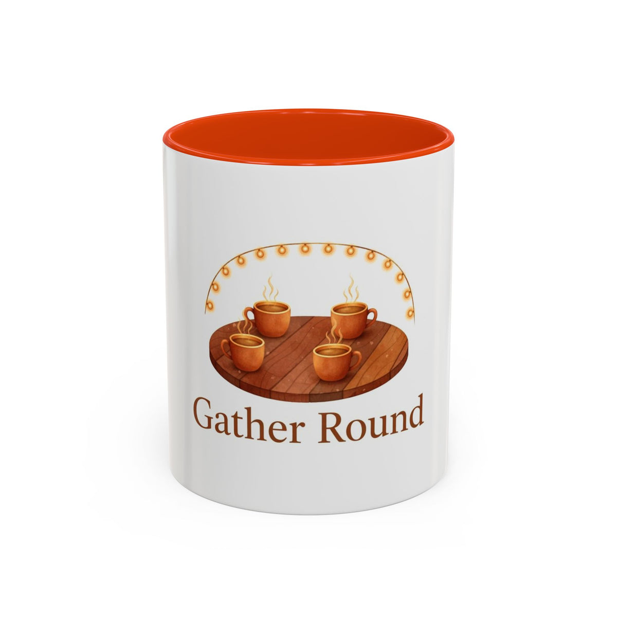 Gather Round color accent ceramic coffee mug — Amanda's Brew House