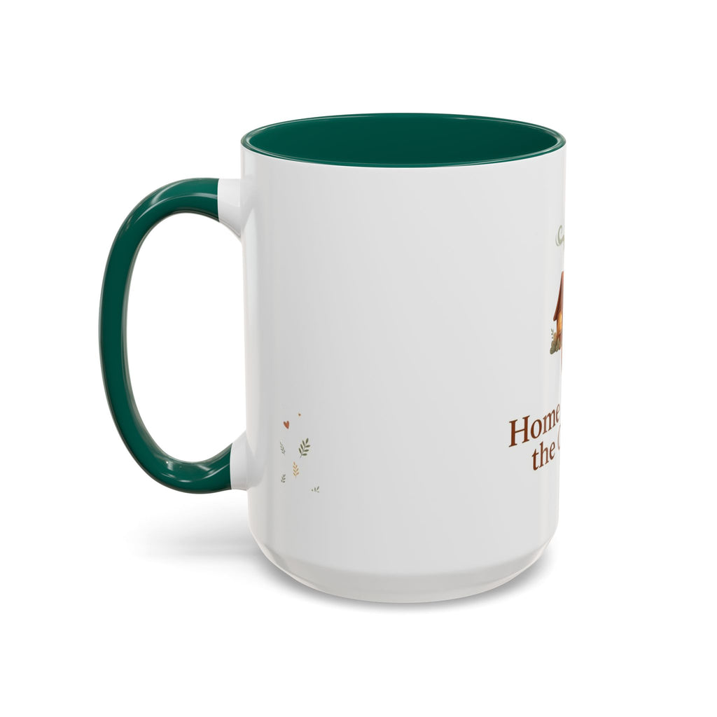 Home Is Where the Coffee Is color accent ceramic coffee mug — Amanda's Brew House