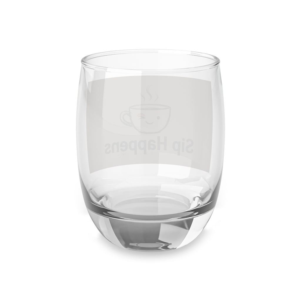 Sip Happens whiskey glass by Amanda's Brew House