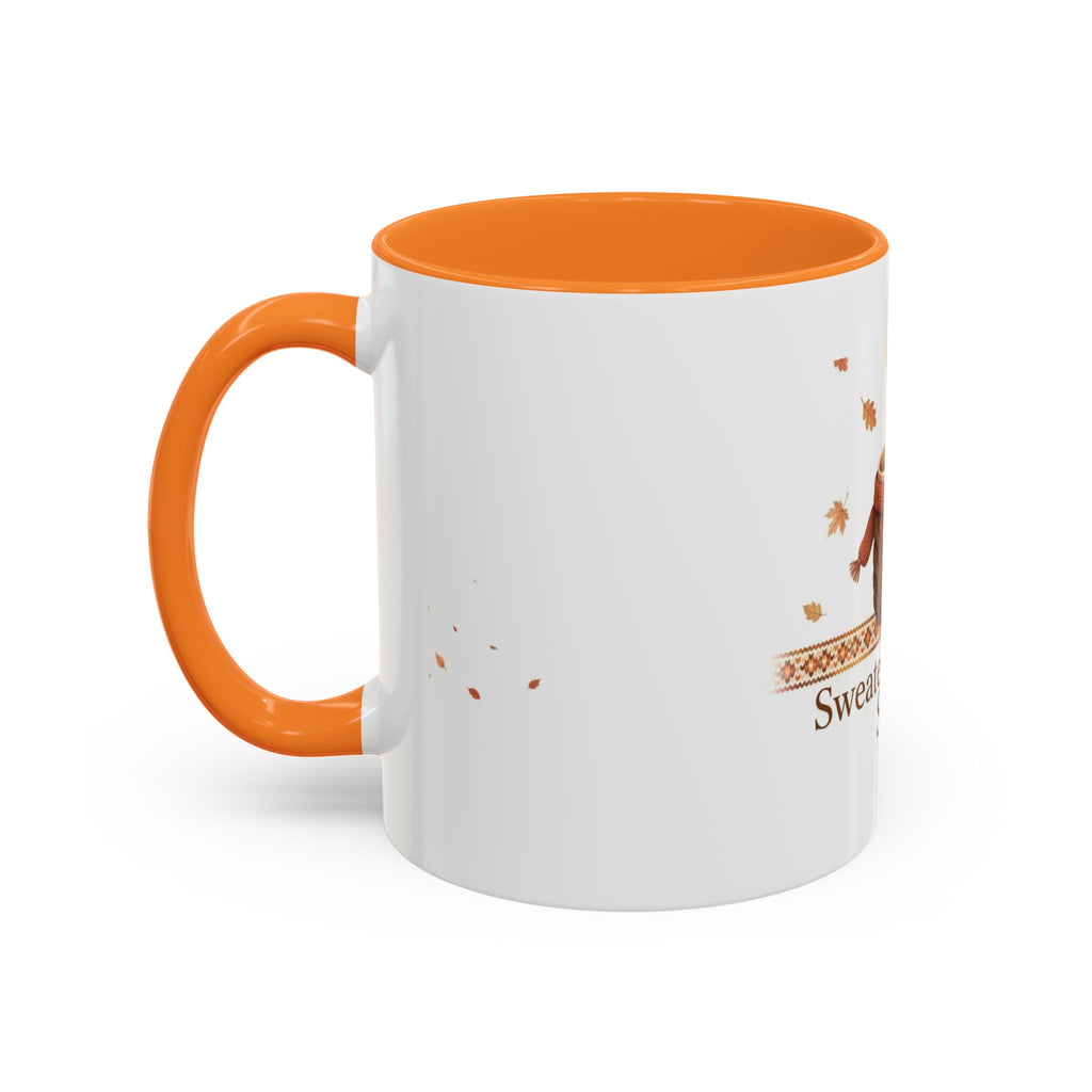 Sweater Weather Sips color accent ceramic coffee mug — Amanda's Brew House
