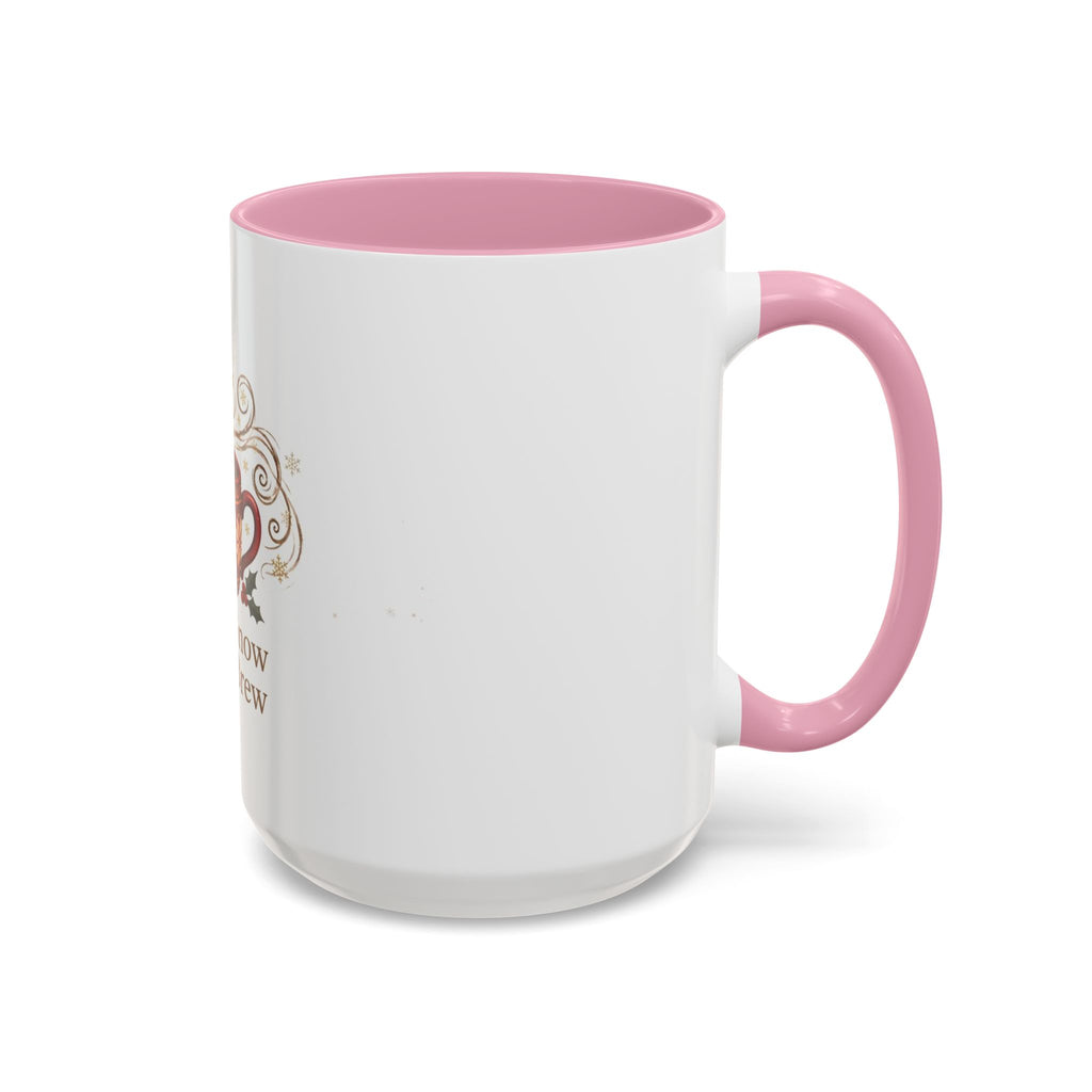 Let It Snow, Let It Brew color accent ceramic coffee mug — Amanda's Brew House