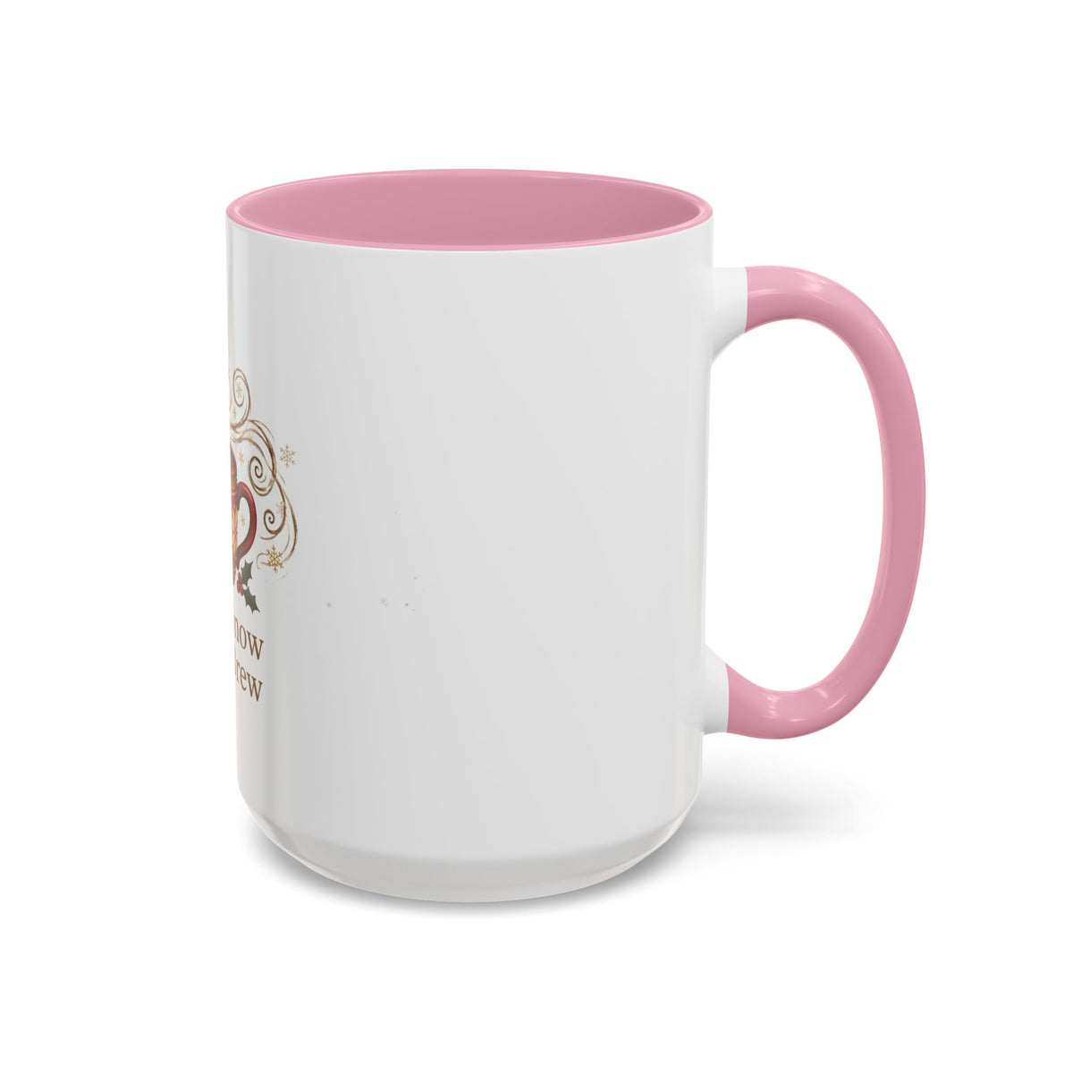 Let It Snow, Let It Brew color accent ceramic coffee mug — Amanda's Brew House