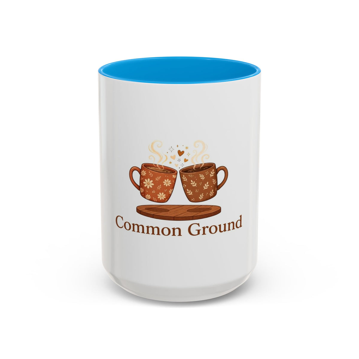 Common Ground color accent ceramic coffee mug — Amanda's Brew House
