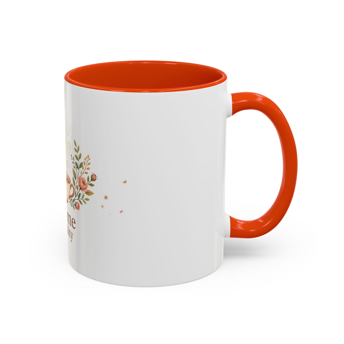 Tea Time Tranquility color accent ceramic tea mug — Amanda's Brew House