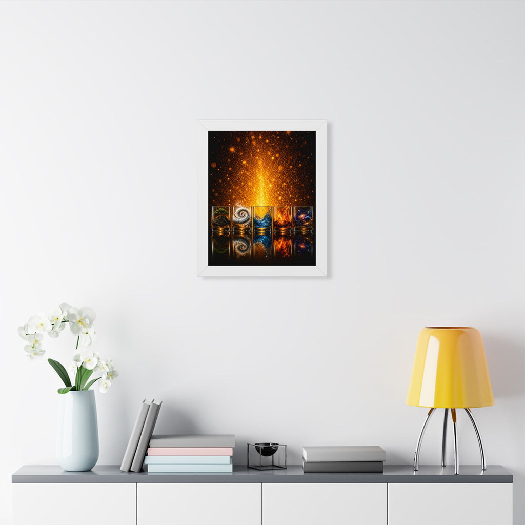 Elemental Fire Poster — Framed Vertical Wall Art
