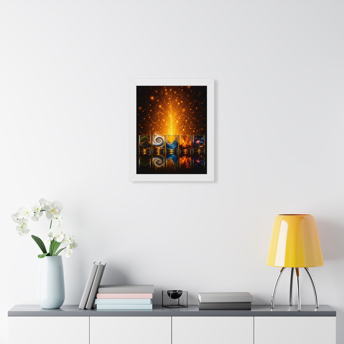 Elemental Fire Poster — Framed Vertical Wall Art