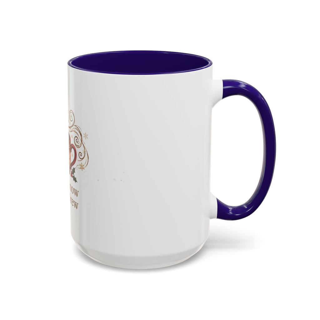 Let It Snow, Let It Brew color accent ceramic coffee mug — Amanda's Brew House