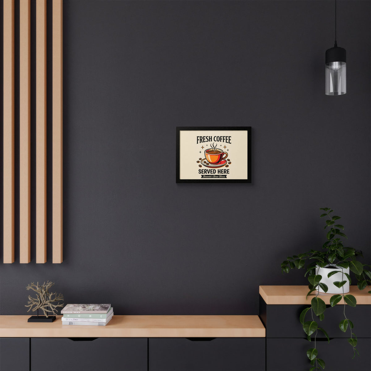 Fresh Coffee Served Here — Amanda's Brew House Wall Art