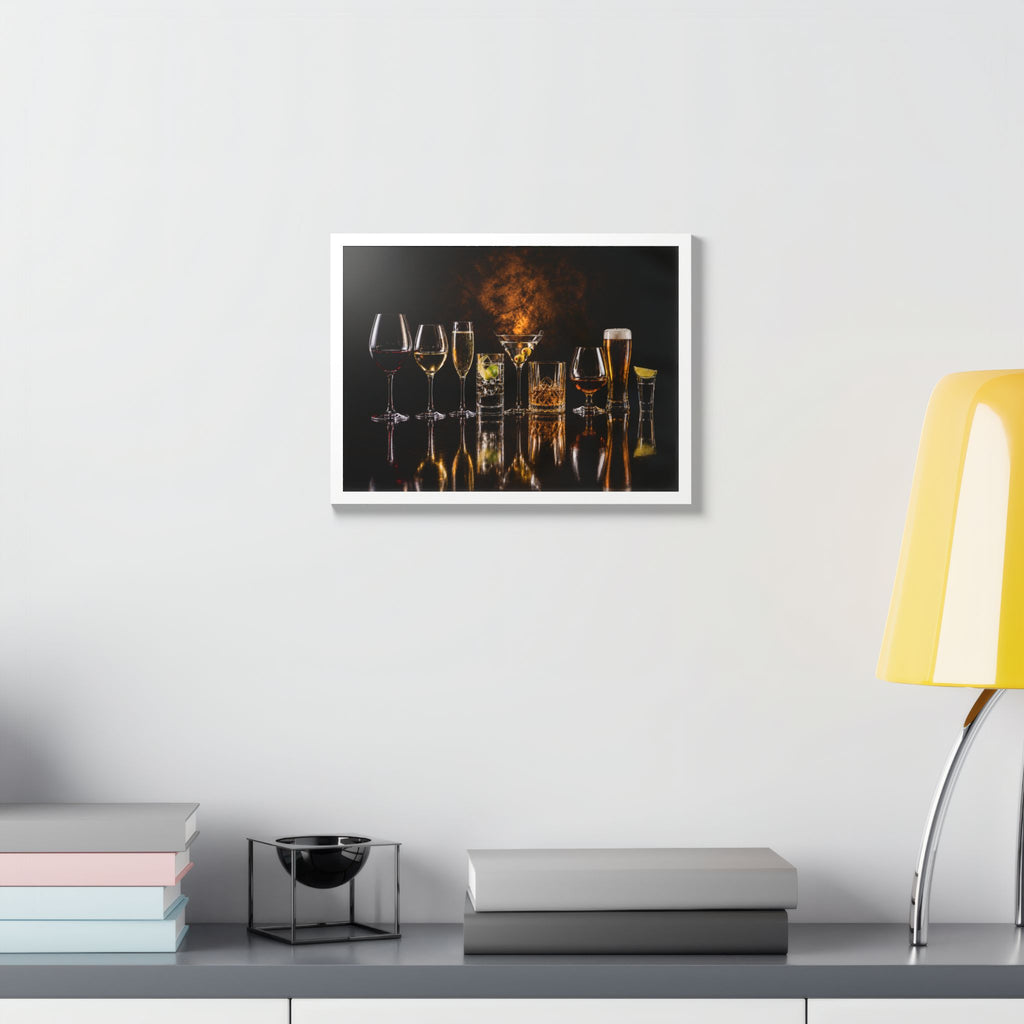 Cocktail Glasses Framed Wall Art