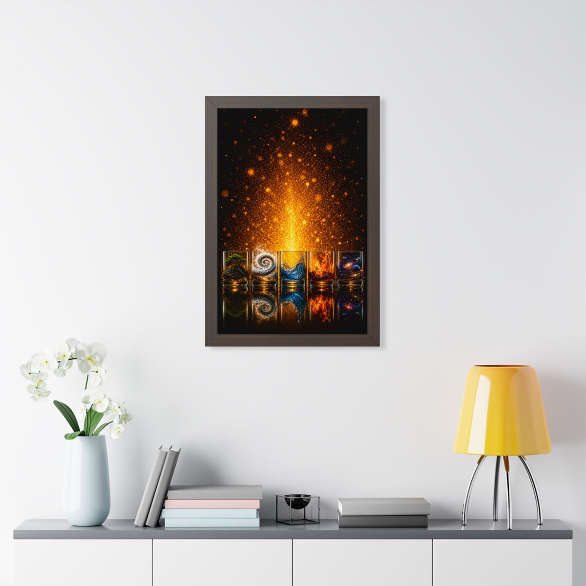 Elemental Fire Poster — Framed Vertical Wall Art