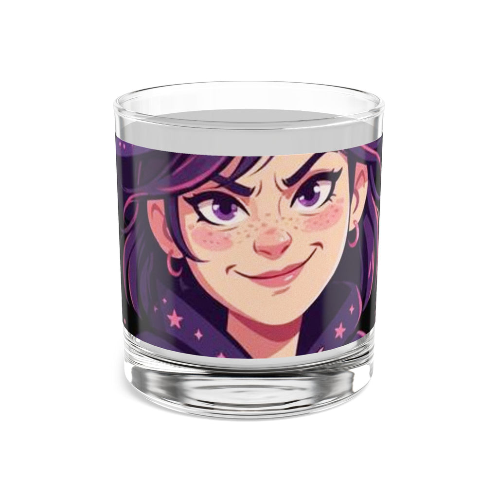 Resting Witch Face witch artwork on 10 oz rocks glass
