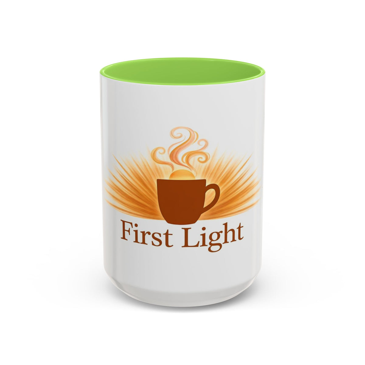 First Light color accent ceramic coffee mug — Amanda's Brew House