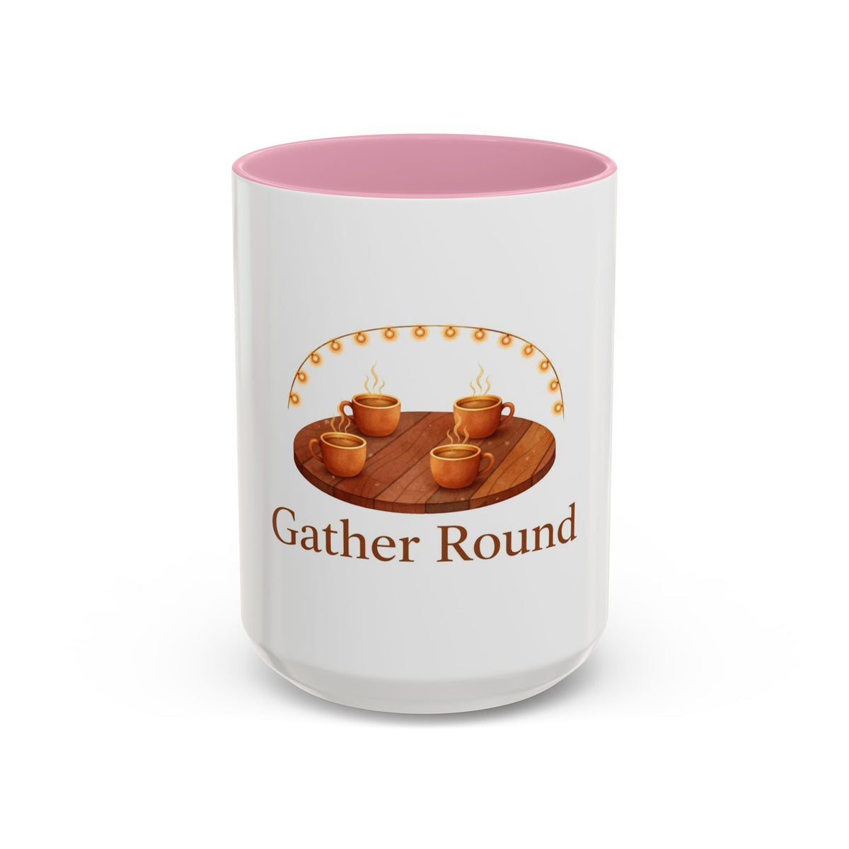 Gather Round color accent ceramic coffee mug — Amanda's Brew House