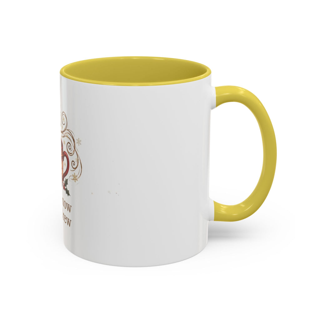 Let It Snow, Let It Brew color accent ceramic coffee mug — Amanda's Brew House
