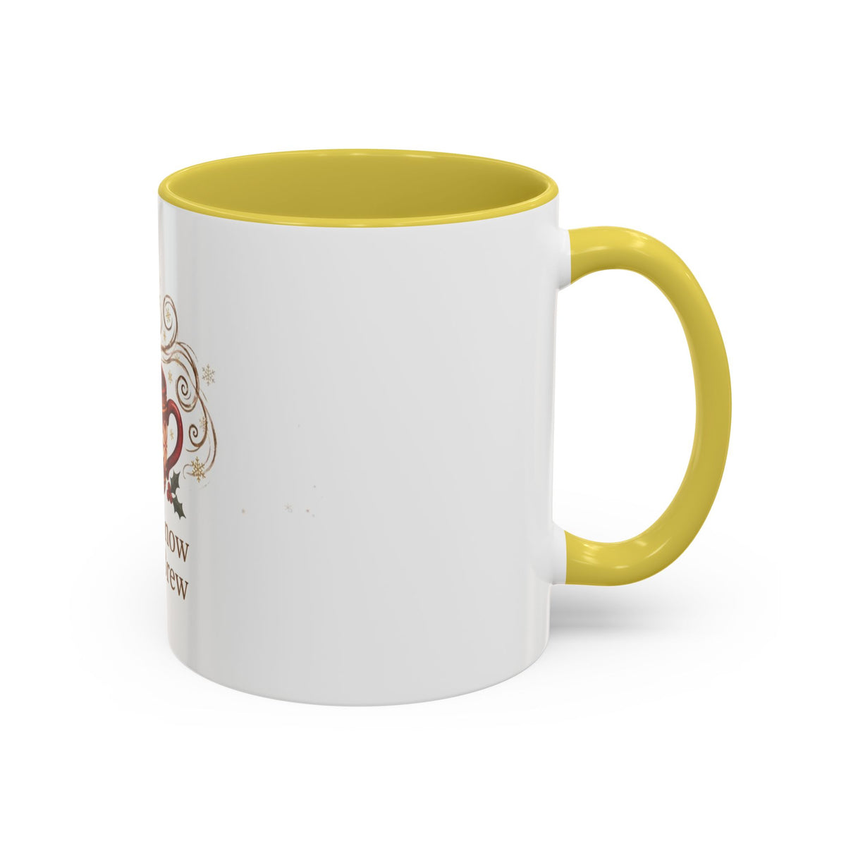Let It Snow, Let It Brew color accent ceramic coffee mug — Amanda's Brew House