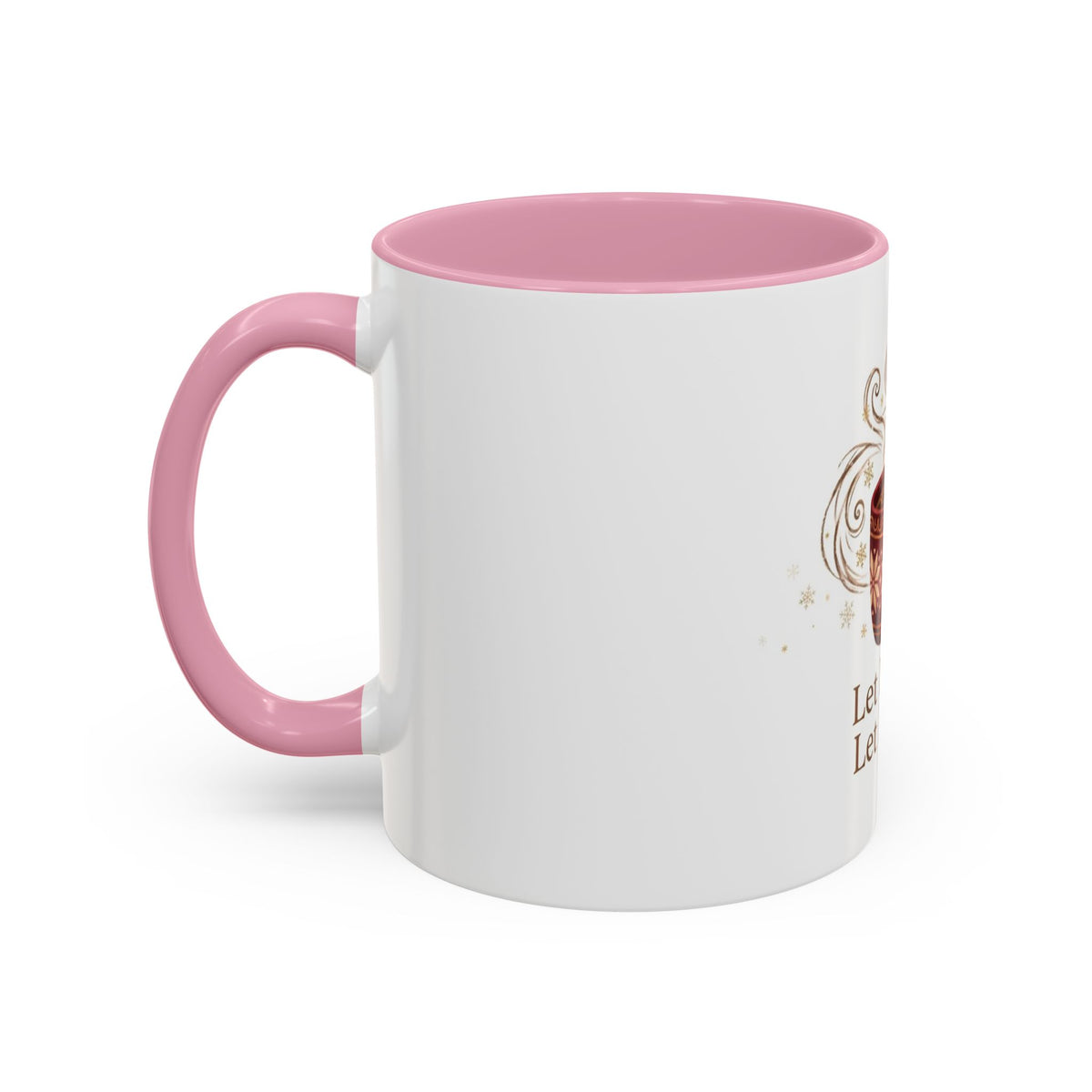 Let It Snow, Let It Brew color accent ceramic coffee mug — Amanda's Brew House