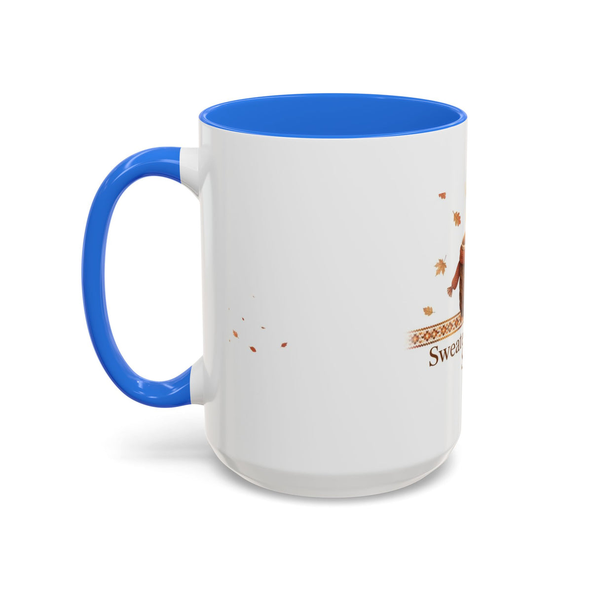 Sweater Weather Sips color accent ceramic coffee mug — Amanda's Brew House