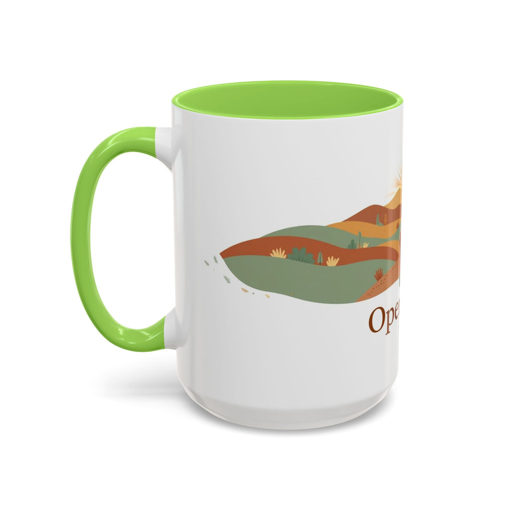 Open Road color accent ceramic coffee mug — Amanda's Brew House