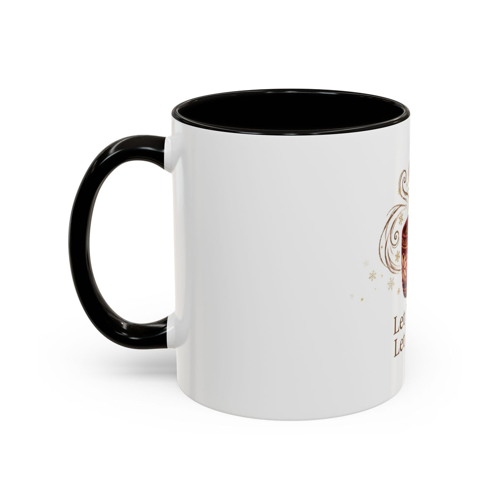 Let It Snow, Let It Brew color accent ceramic coffee mug — Amanda's Brew House