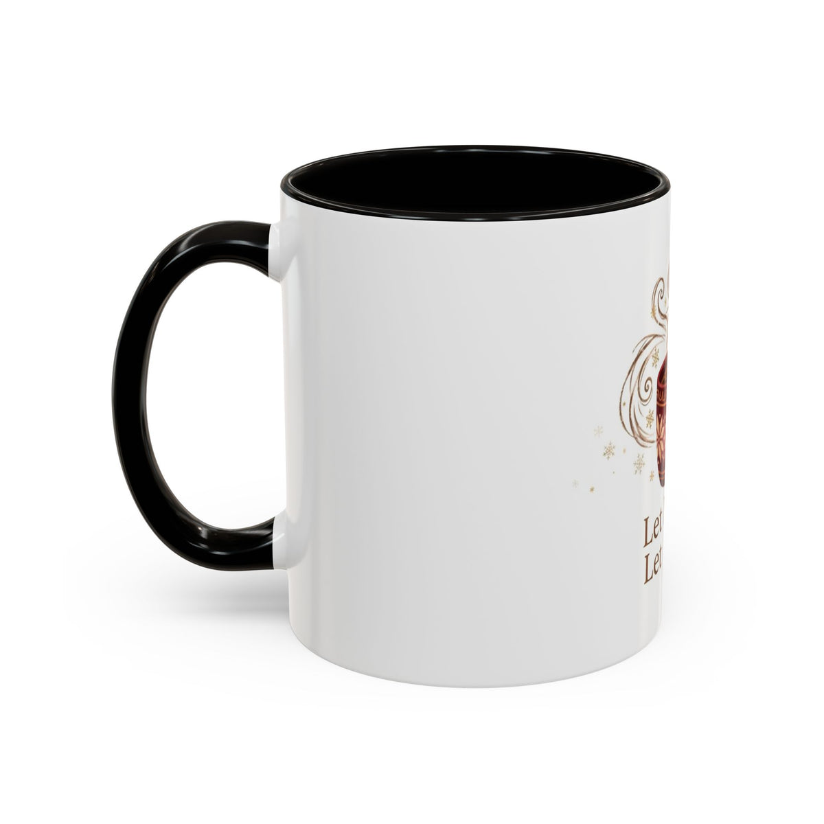 Let It Snow, Let It Brew color accent ceramic coffee mug — Amanda's Brew House