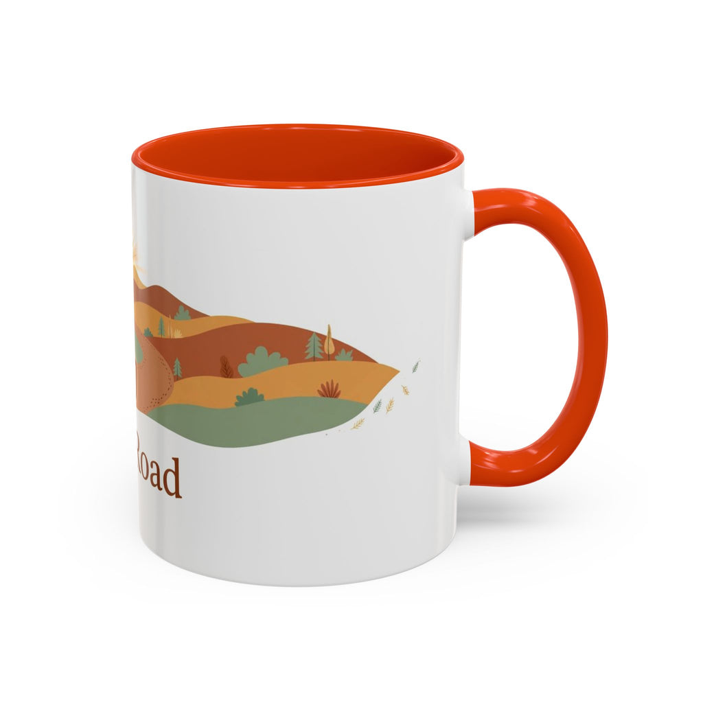 Open Road color accent ceramic coffee mug — Amanda's Brew House