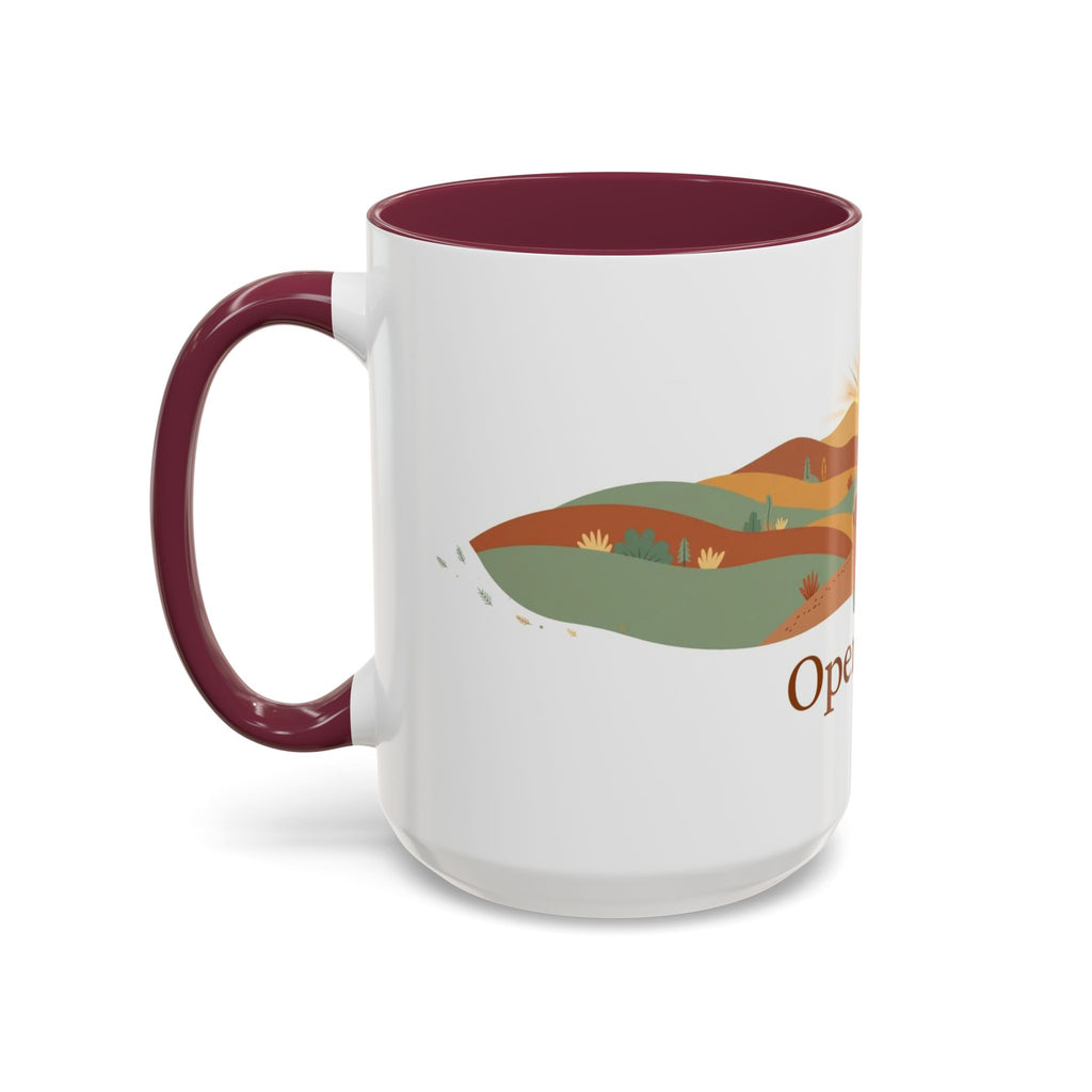Open Road color accent ceramic coffee mug — Amanda's Brew House