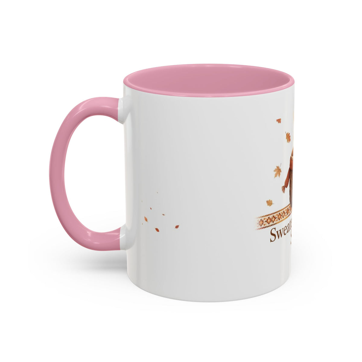 Sweater Weather Sips color accent ceramic coffee mug — Amanda's Brew House