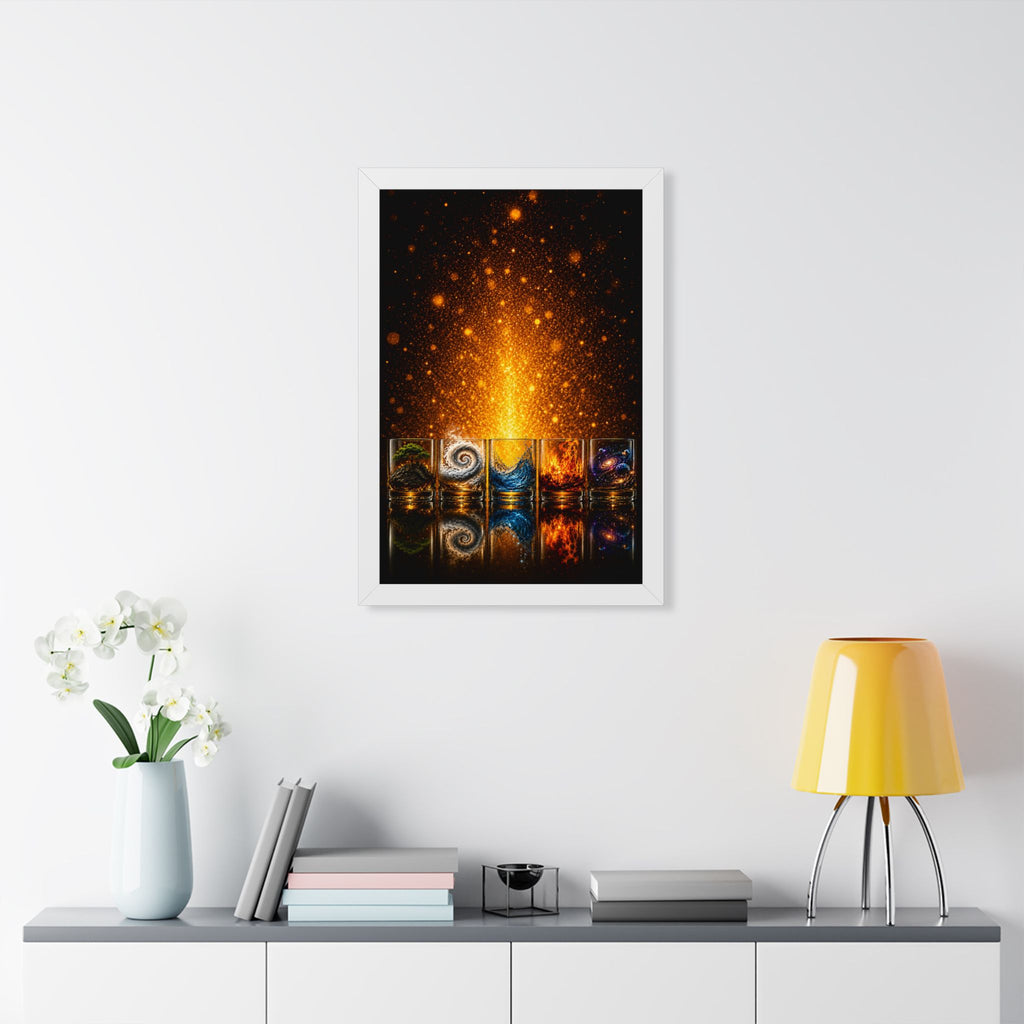 Elemental Fire Poster — Framed Vertical Wall Art