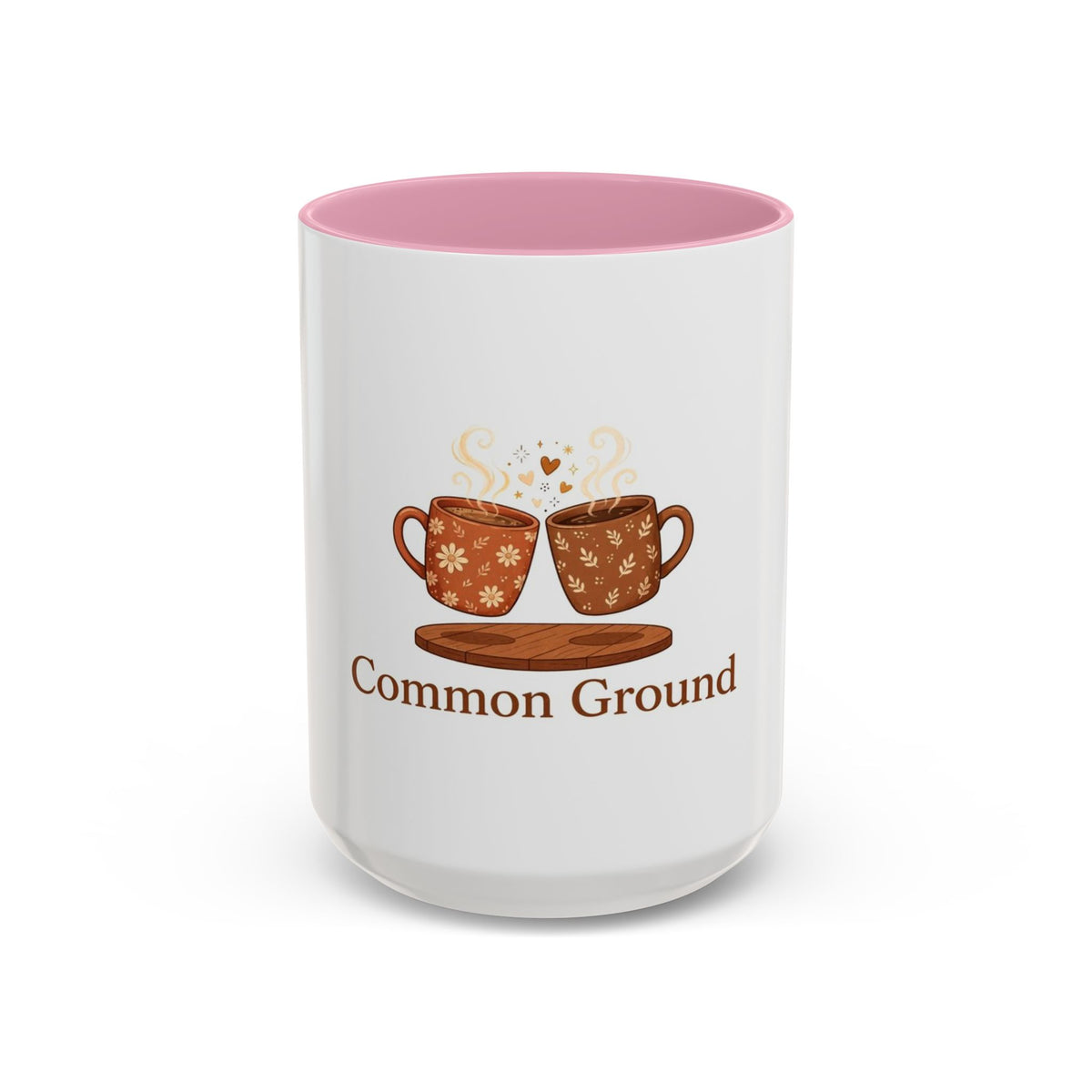 Common Ground color accent ceramic coffee mug — Amanda's Brew House