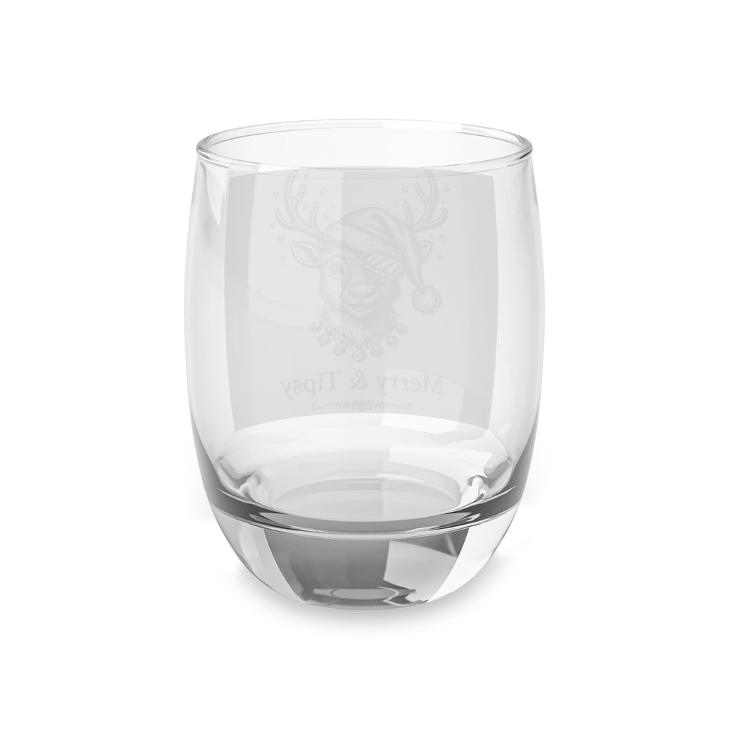 Merry & Tipsy — Funny Christmas Whiskey Glass | 6oz