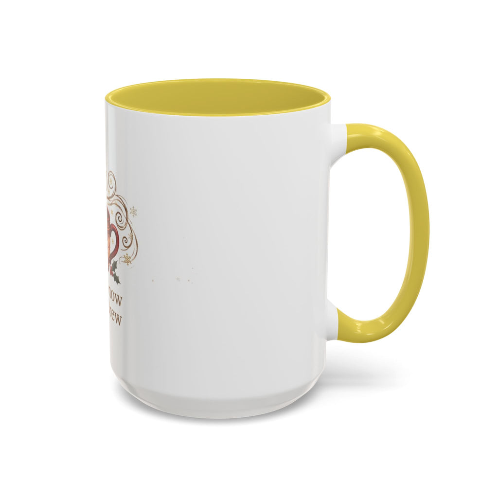 Let It Snow, Let It Brew color accent ceramic coffee mug — Amanda's Brew House