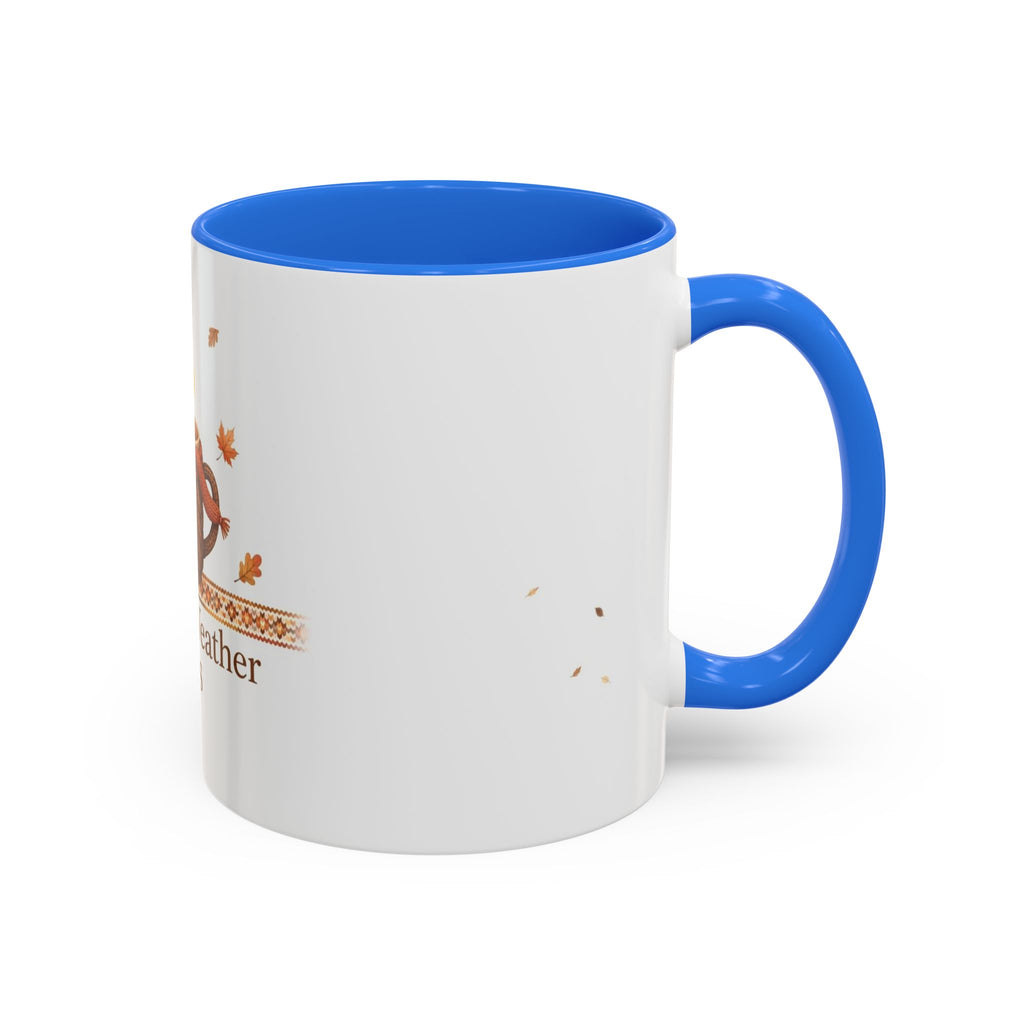 Sweater Weather Sips color accent ceramic coffee mug — Amanda's Brew House