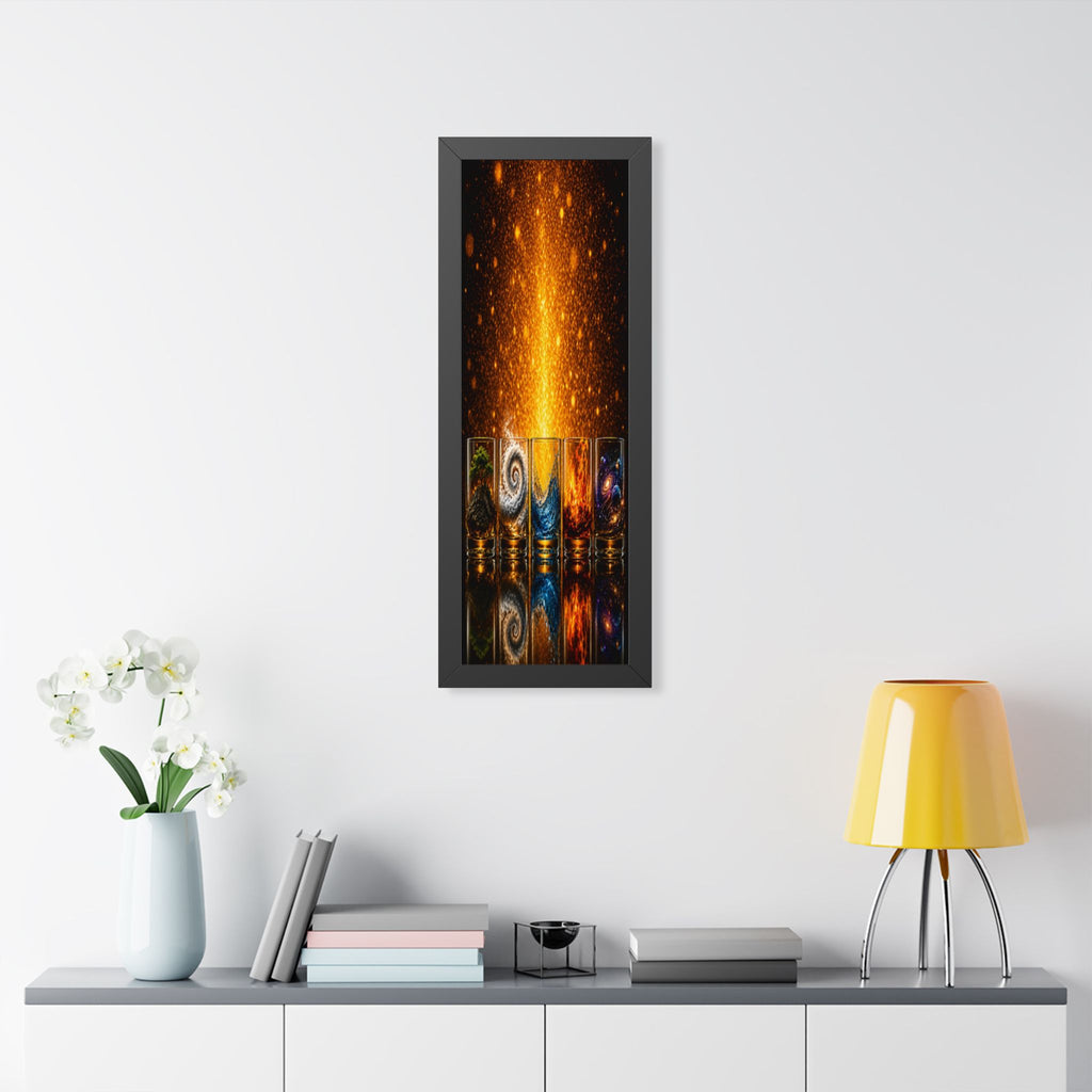 Elemental Fire Poster — Framed Vertical Wall Art