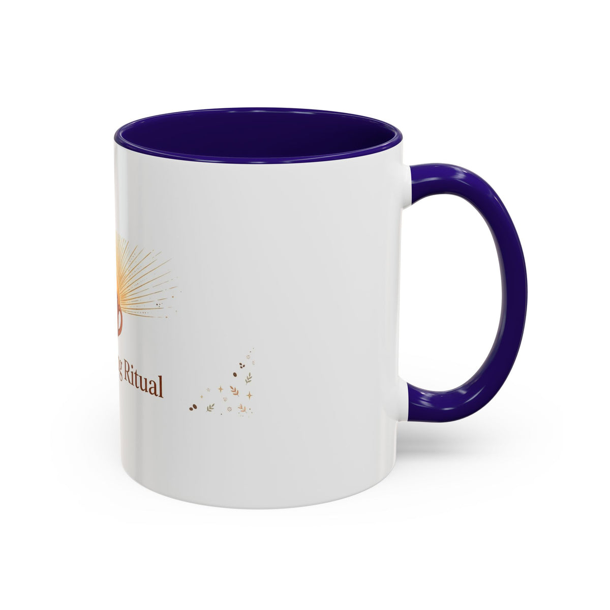Slow Morning Ritual color accent ceramic coffee mug — Amanda's Brew House