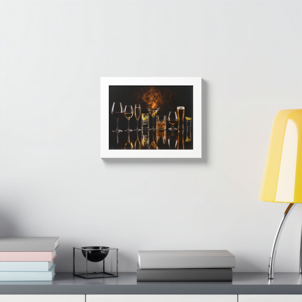 Cocktail Glasses Framed Wall Art