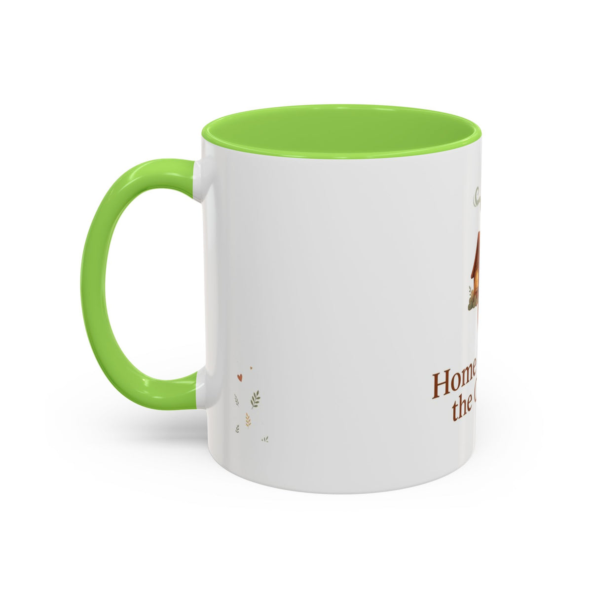 Home Is Where the Coffee Is color accent ceramic coffee mug — Amanda's Brew House