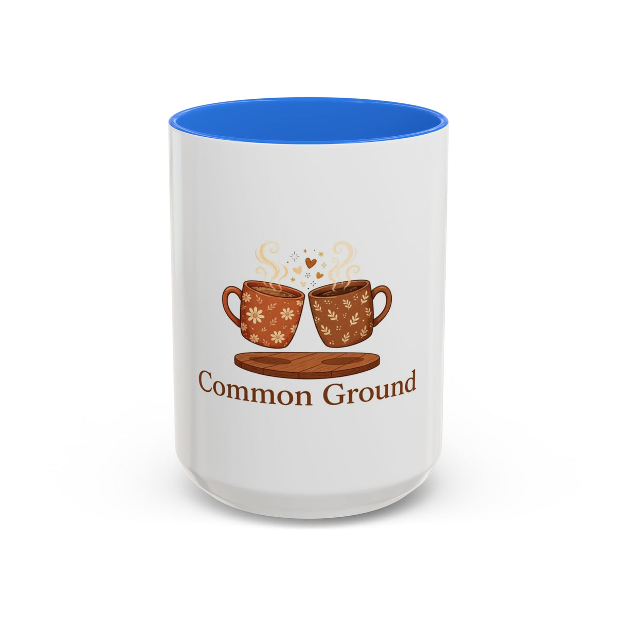 Common Ground color accent ceramic coffee mug — Amanda's Brew House