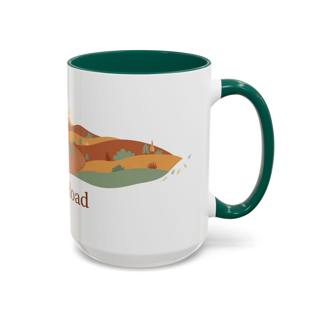 Open Road color accent ceramic coffee mug — Amanda's Brew House