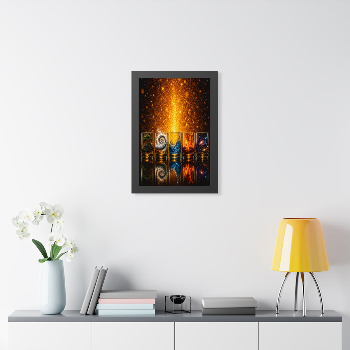 Elemental Fire Poster — Framed Vertical Wall Art
