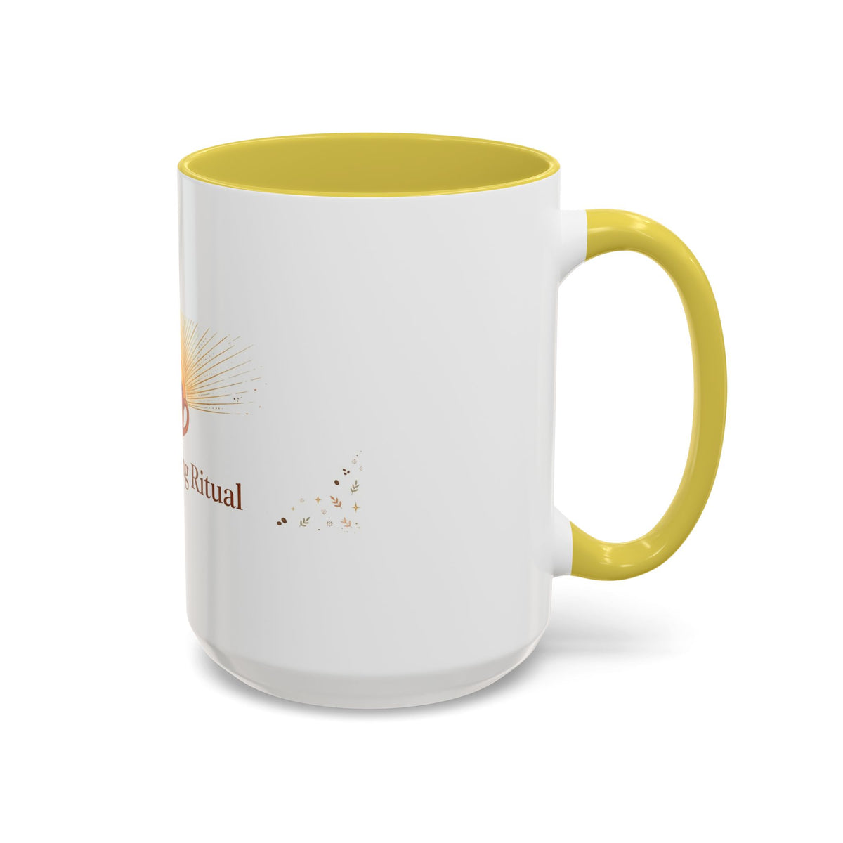 Slow Morning Ritual color accent ceramic coffee mug — Amanda's Brew House