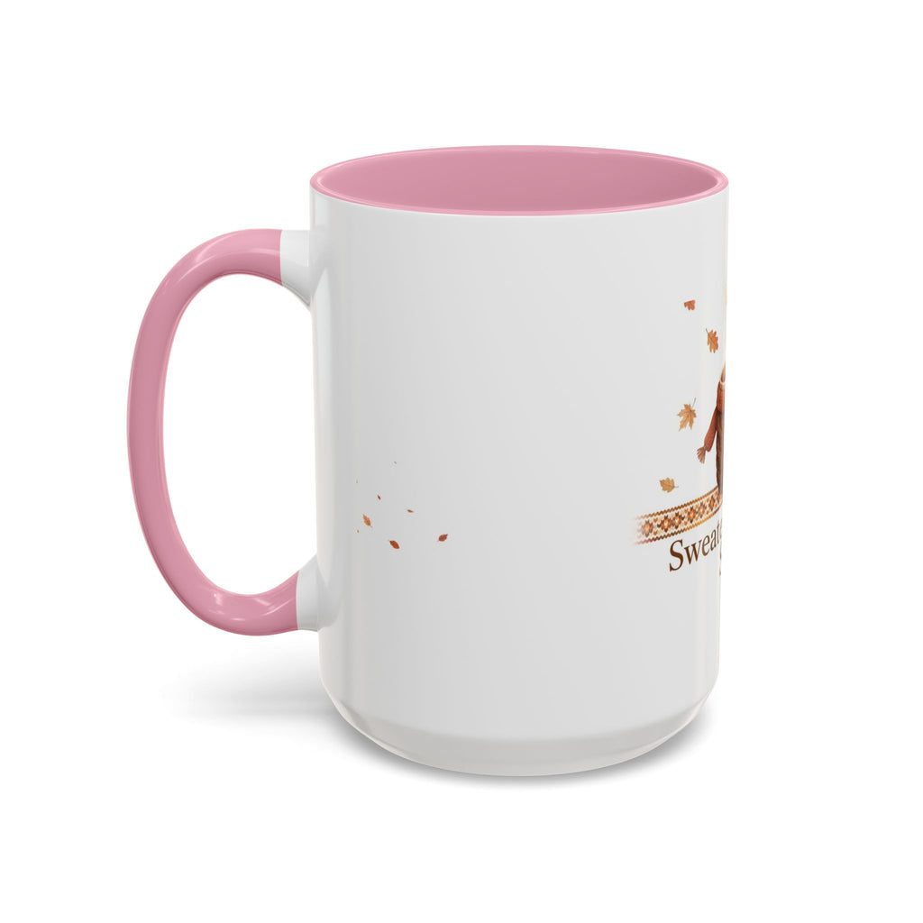 Sweater Weather Sips color accent ceramic coffee mug — Amanda's Brew House