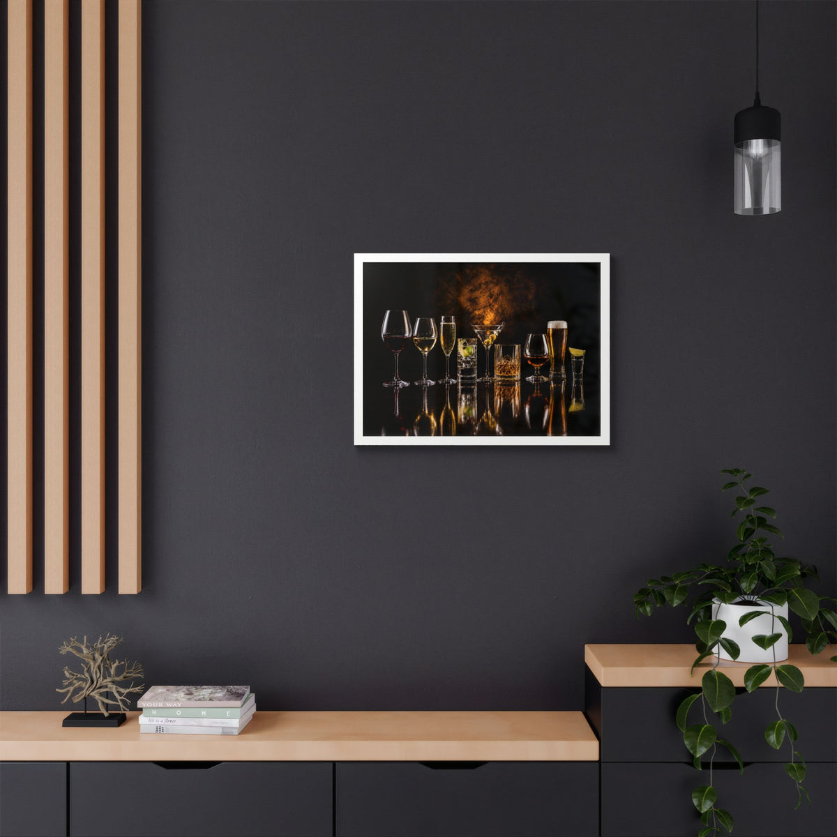 Cocktail Glasses Framed Wall Art