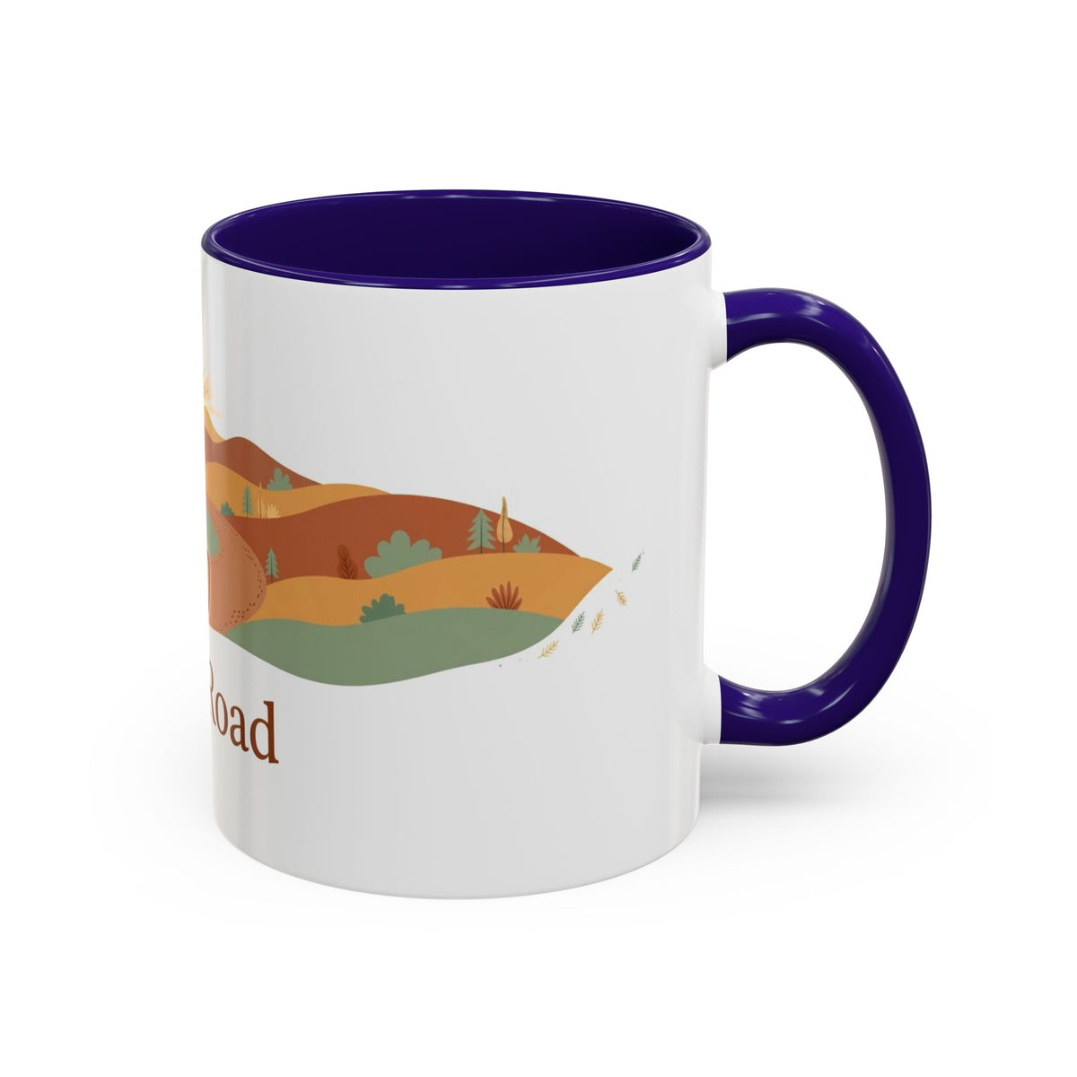 Open Road color accent ceramic coffee mug — Amanda's Brew House