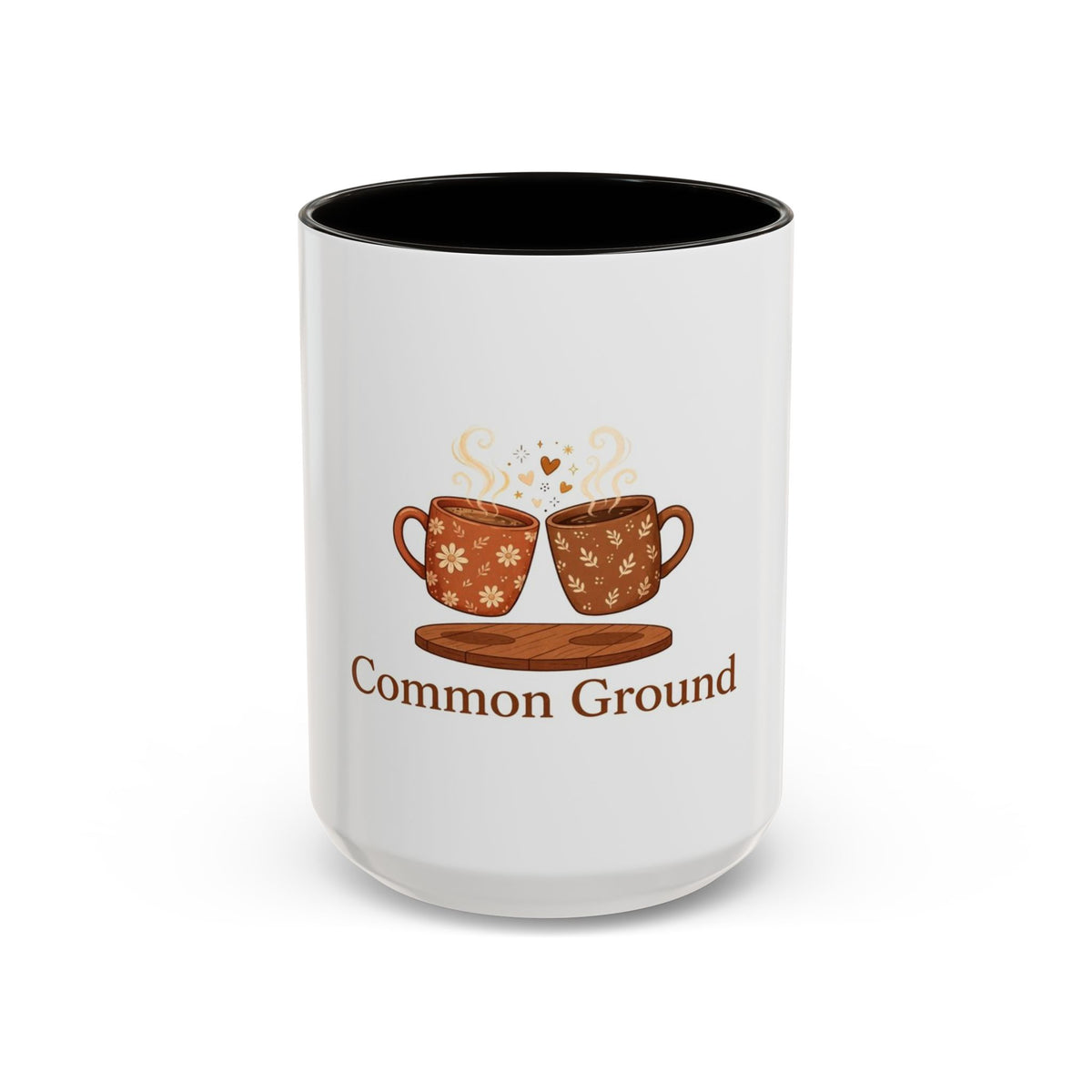 Common Ground color accent ceramic coffee mug — Amanda's Brew House