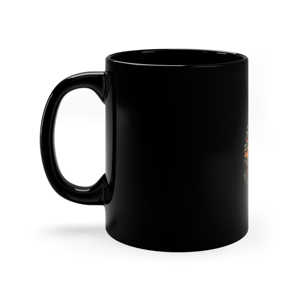 Autumn Harvest Blessings — Fall Coffee Mug | Black 11oz Ceramic