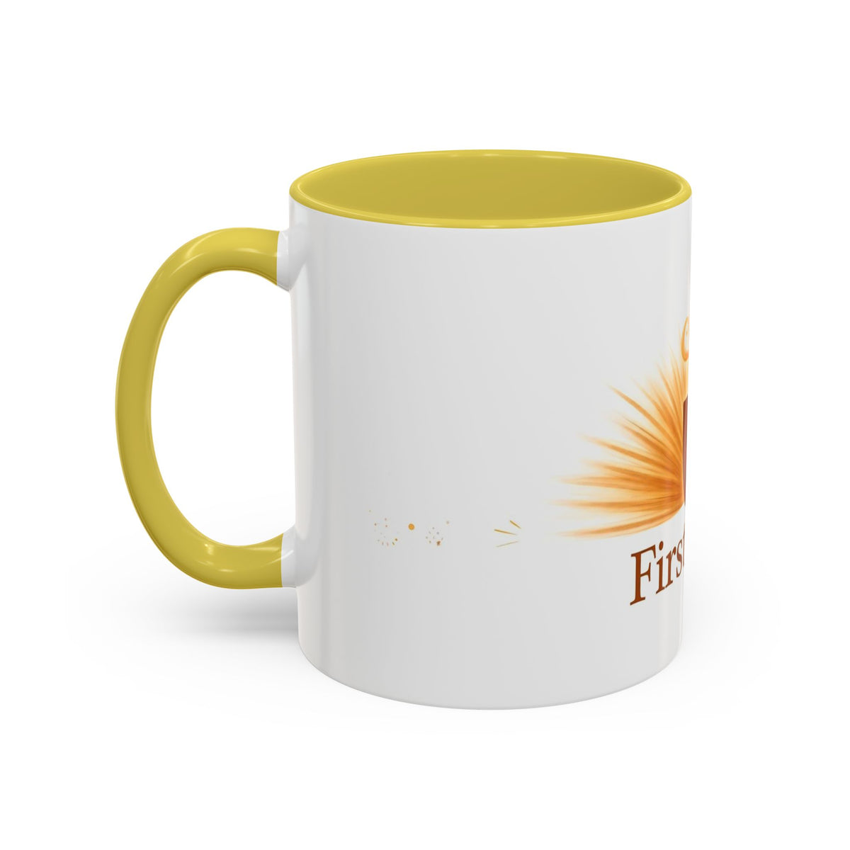First Light color accent ceramic coffee mug — Amanda's Brew House