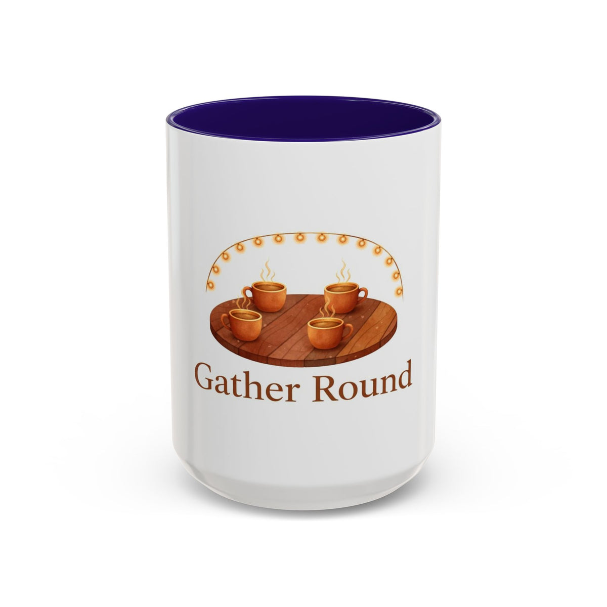 Gather Round color accent ceramic coffee mug — Amanda's Brew House