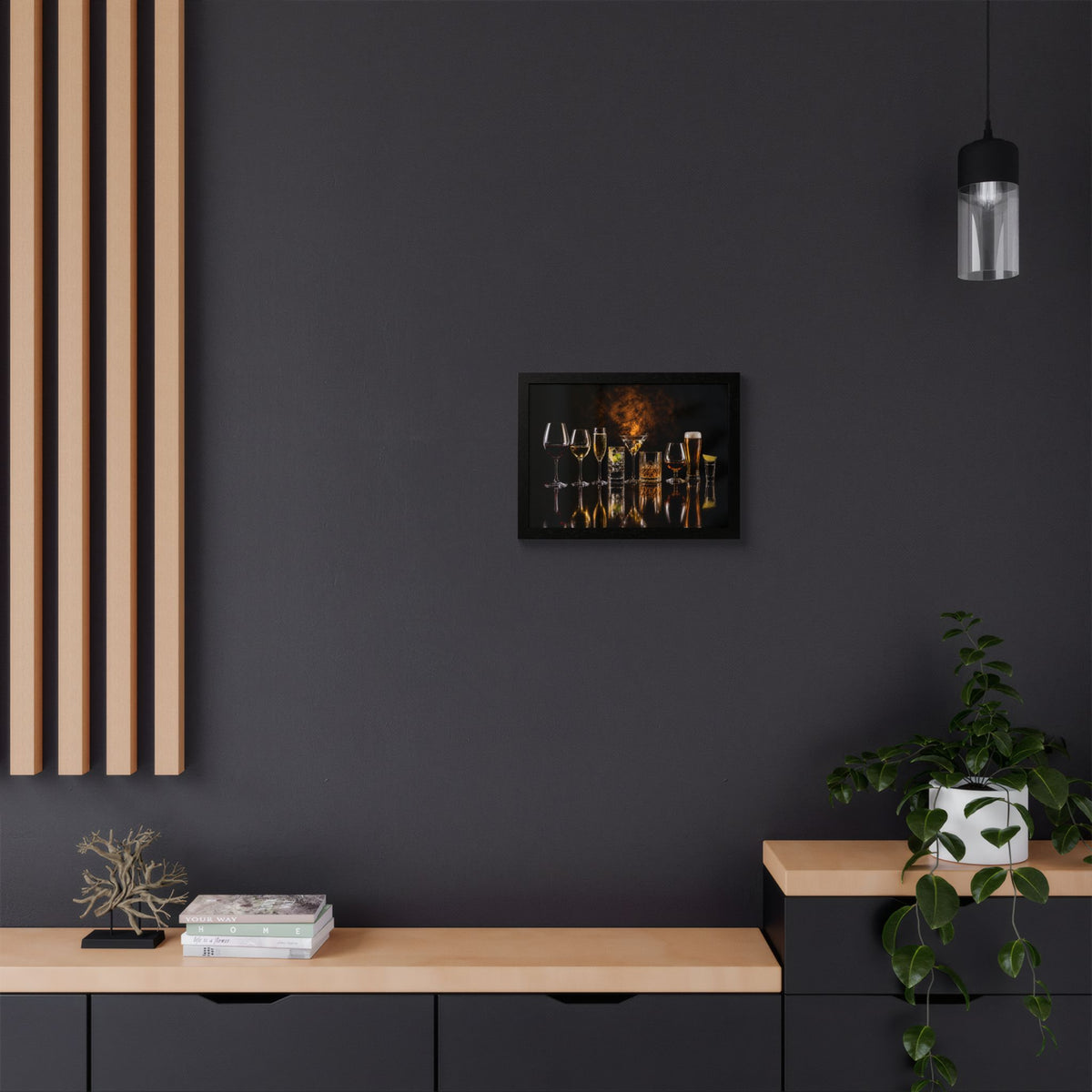 Cocktail Glasses Framed Wall Art