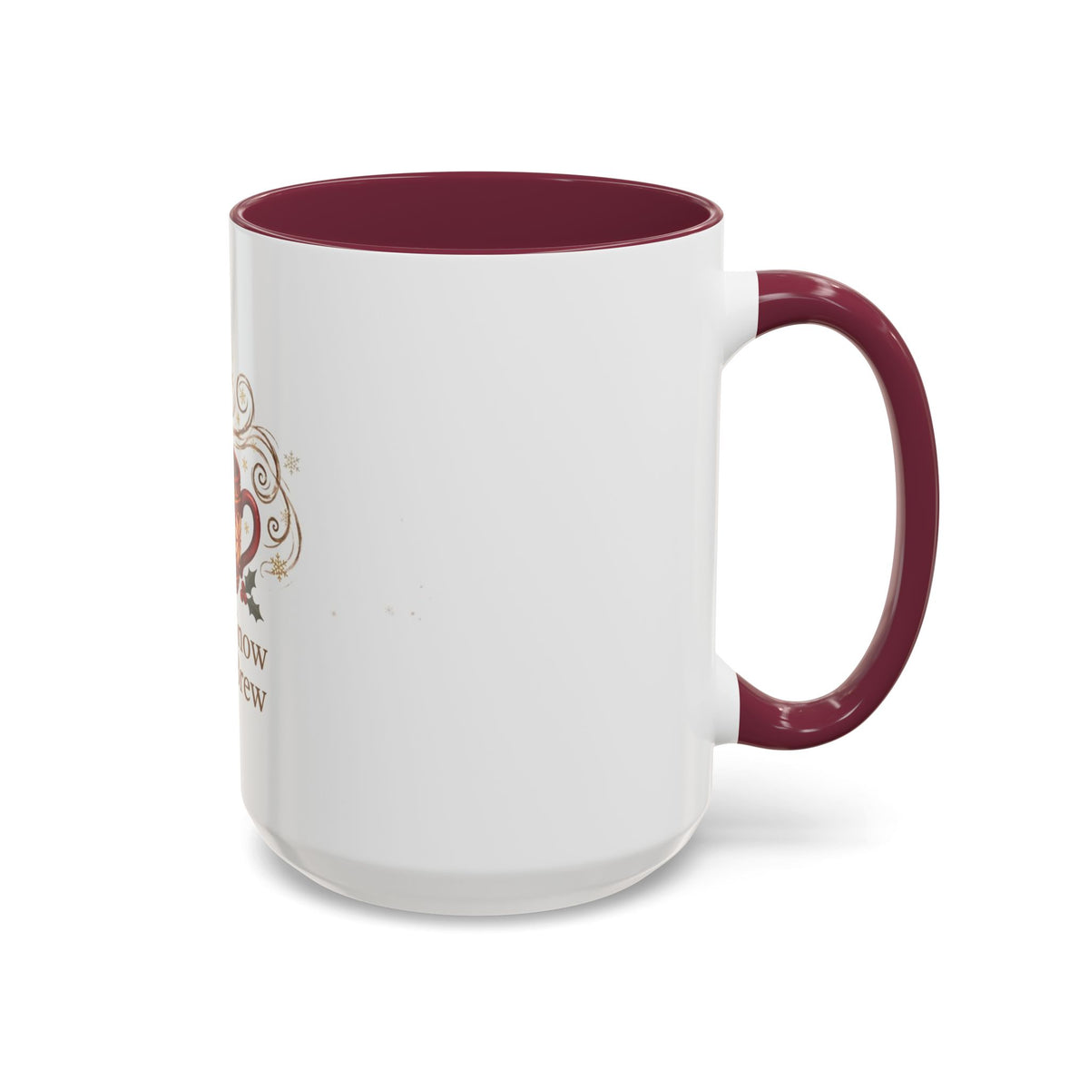 Let It Snow, Let It Brew color accent ceramic coffee mug — Amanda's Brew House